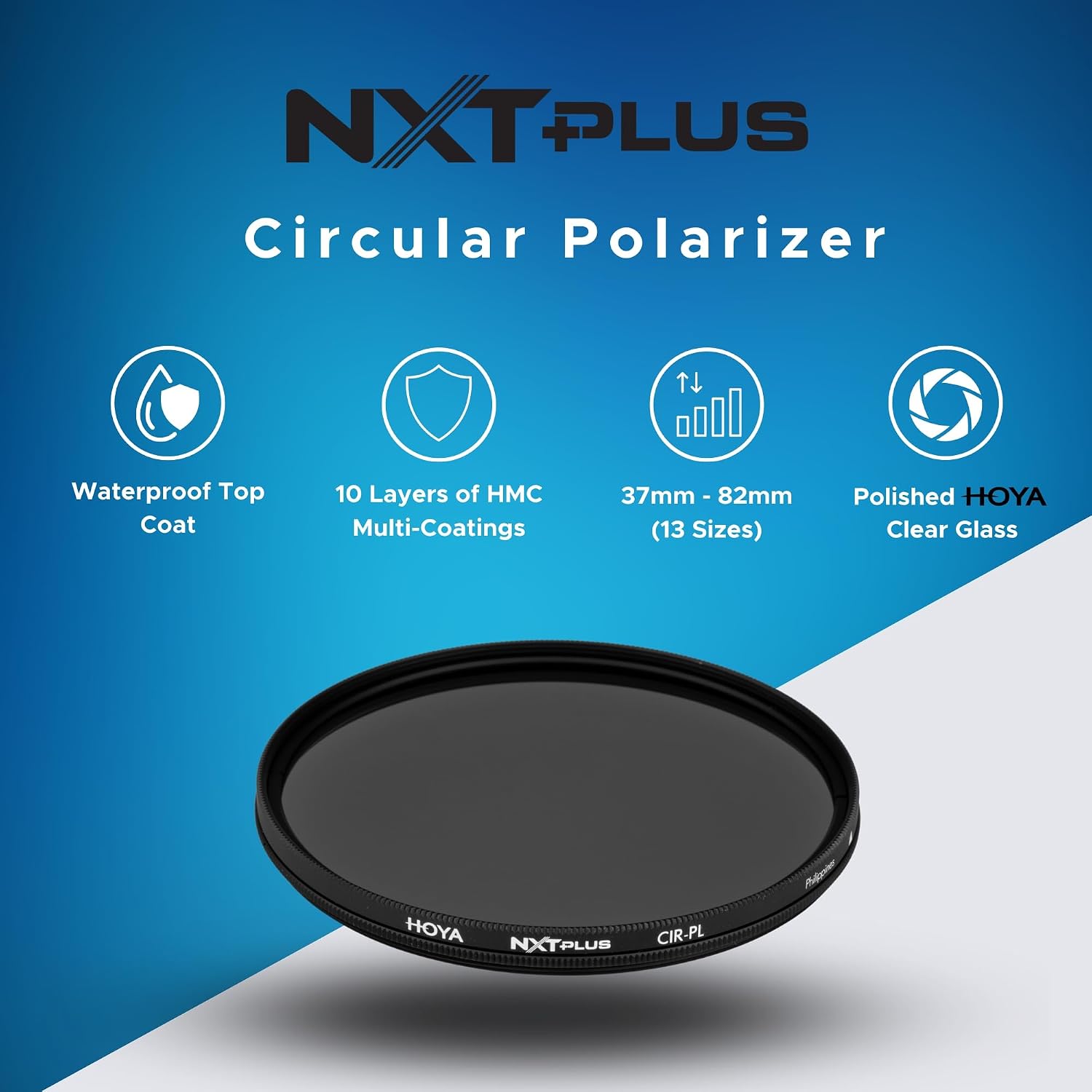 Hoya NXT Plus 49mm Polarizing Filter — Circular Polarizer with Waterproof Top-Coat